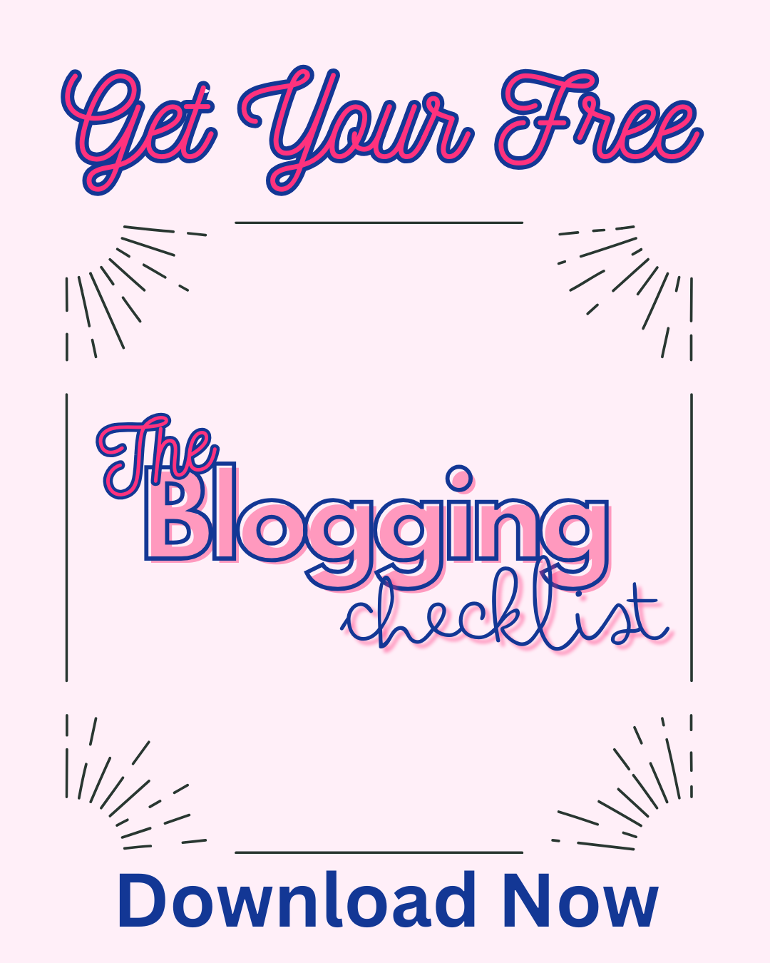 free blogging checklist download